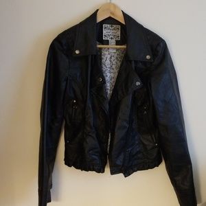 Black Moto Jacket Size L
